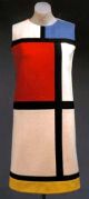 Vestido de Yves Saint Laurent inspirado na obra de Mondrian