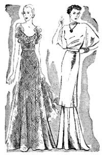 Modelos publicados na "Folha da Noite", em 15 de janeiro de 1936