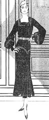 Modelo de Lanvin, publicado na "Folha da Manhã", em 9 de março de 1932